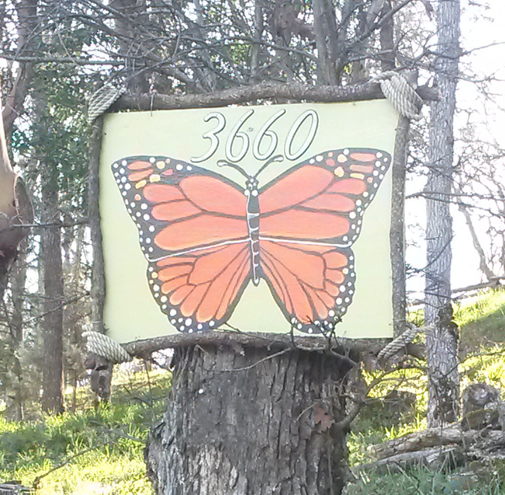 Monarch designed sign by Tiffany Wyatt.